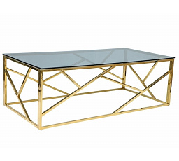 ESCADA A konferencia asztal, füstüveg/arany