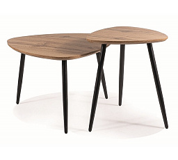 Konferencia asztal TWIN szett 2 darab, Artisan Tölgy/Fekete