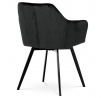 Jídelní židle, černá, sametová látka, DCH-425 BK4