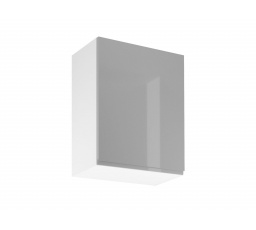 ASPEN G60 konyhai felsőszekrény, balos, fényes fehér/szürke