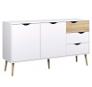 Komoda RETRO 75381, Bílá/Dub