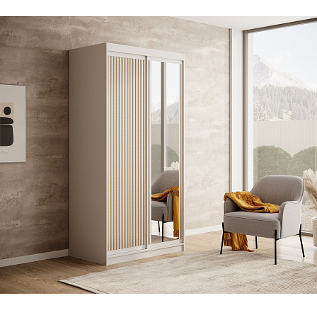 Tolóajtós szekrény Delia 100 Fehér+Artisan