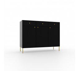 Komód 3D 3S Tili Fekete+Fekete