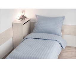 Prodloužené povlečení Atlas gradl 140x220, 70x90cm šedé nitěný knoflík