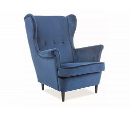 LORD VELVET fotel, kék Bluvel 86/wenge