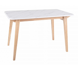 MARCUS étkezőasztal, Fehér márvány hatás/Tölgy