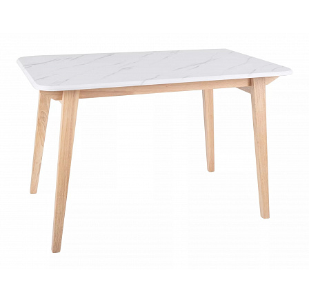 MARCUS étkezőasztal, Fehér márvány hatás/Tölgy