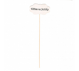 "Hiszünk a Jézuskában" beszúró - fa, fehér, zacskóban 12 db, ár 1 db-ra vonatkozik