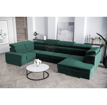 NAROŻNIK ROYAL MAX I 210x375x185 - lewa , Odcienie zieleni