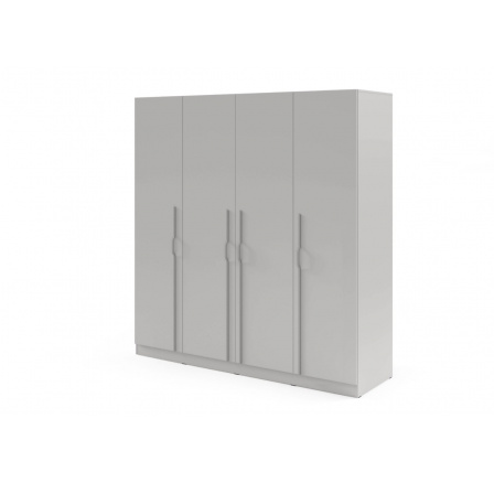 BRAGA 1 szekrény szürke fém fogantyúkkal és fiókokkal