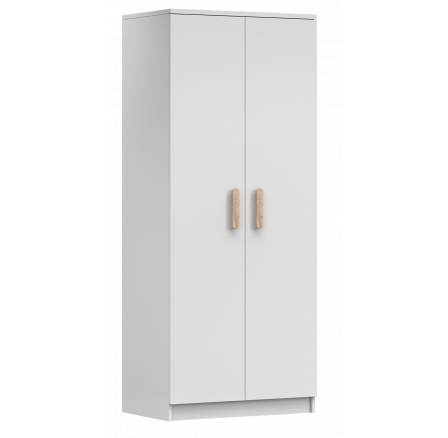 2D SMYK I - 06 Gardróbszekrény, Fehér Matt/Sonoma