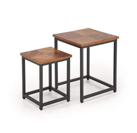 ELZA dohányzóasztal, dió / fekete