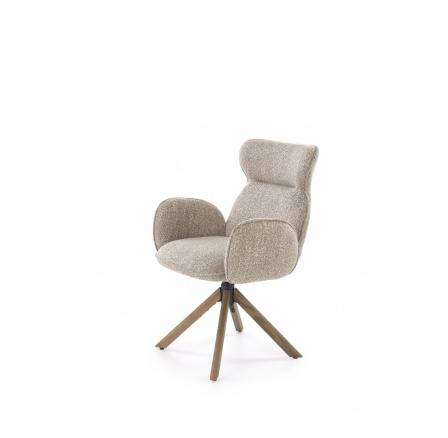 K585 szék, sötét bézs / világos dió