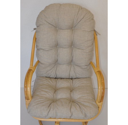 Polstr na křeslo Havai látka tmavě béžový melír