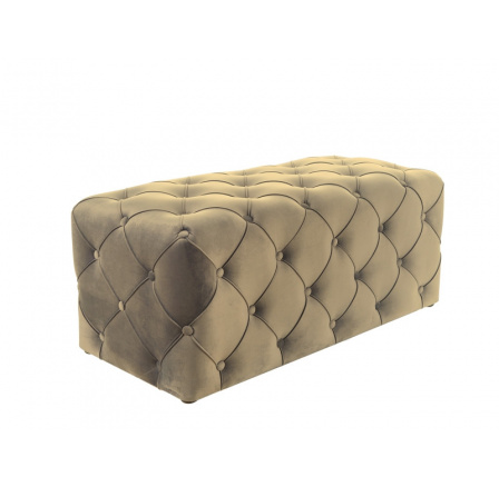 PUF AVIVA VELVET BEŻOWY BLUVEL 28/ WENGE