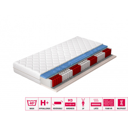 Materac Multipocket Acapulco 90x200 Hipoalergiczny pokrowiec Microfibre