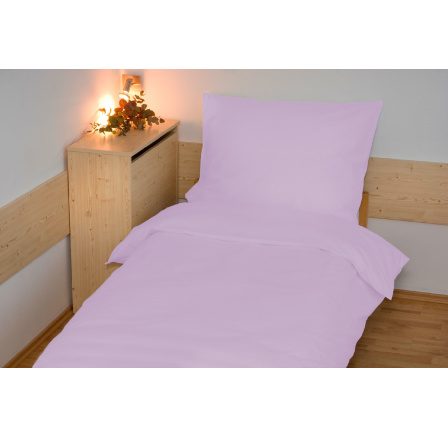 Prodloužené povlečení bavlna UNI 140x220, 70x90cm  světle fialové zipový uzávěr