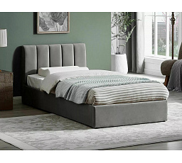 Ágy tárolóval MONTREAL Velvet, 90x200 cm, szürke Aksamit 192