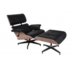 Vip fotel lábtartóval fekete/természetes tölgy/szabványos alap