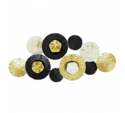 Anemone fali dekoráció arany/fekete