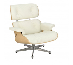 VIP szék fehér/természetes tölgy/ezüst alap