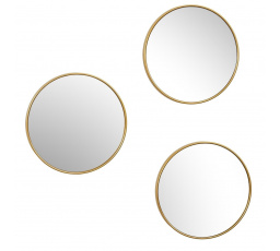 3 darab torontói arany tükör szett, kerek, 26 cm