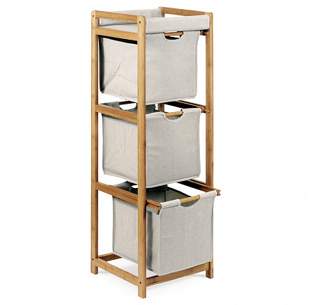 Regál, masiv, šedá, DR-012-3