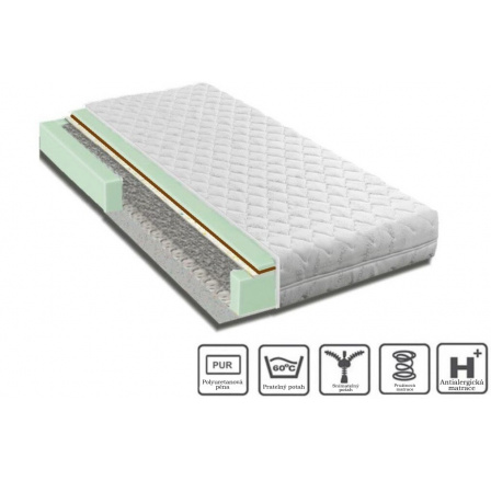 Kókusz rugós matrac FJG 200x90x13 cm