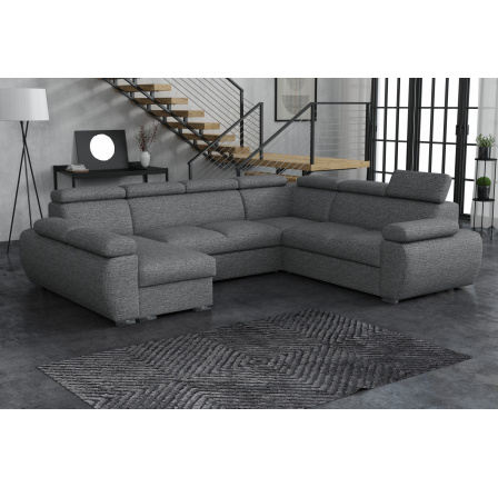 Sedací souprava Bodie U levá tmavě šedá