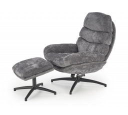 DARIO fotel lábtartóval, Szürke