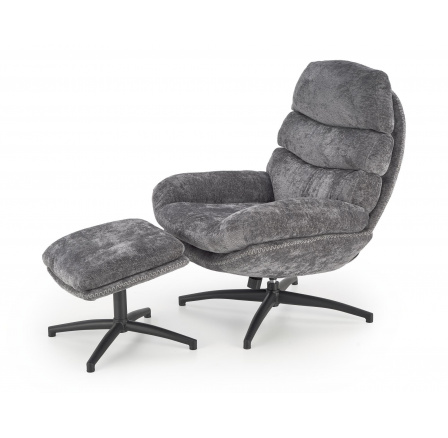 DARIO fotel lábtartóval, Szürke