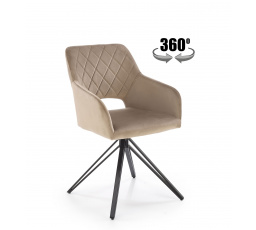 Forgó étkezőszék K535, Bézs/Fekete