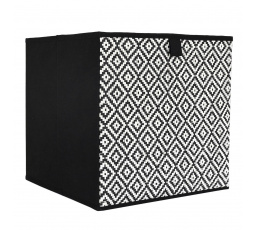 Doboz polcra 30x30cm Braid fekete