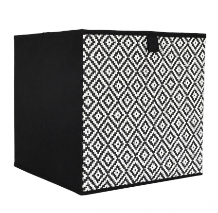 Doboz polcra 30x30cm Braid fekete