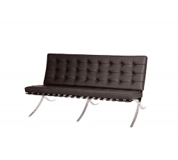 Sofa BA2 két személyre, barna természetes bőr