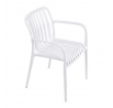 Zahradní židle plast, bílá, CT-X7029 WT