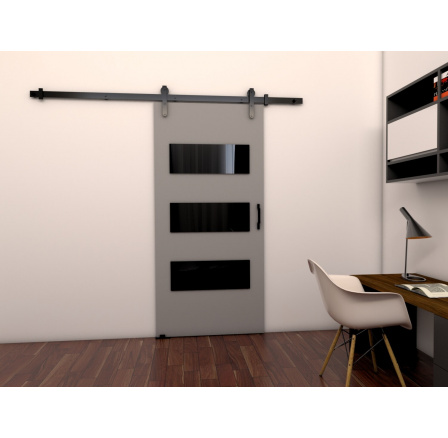 Posuvné dveře LOFT E90, Šedá/Černá Posuvné dveře LOFT E90, Šedá/Černá