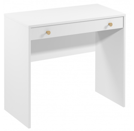 REL B1 íróasztal, Fehér/Arany