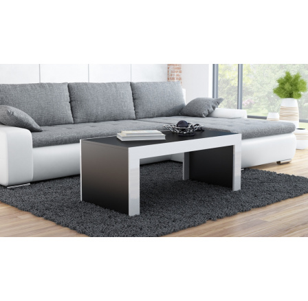 TESS dohányzóasztal, fekete/fehér csíkos