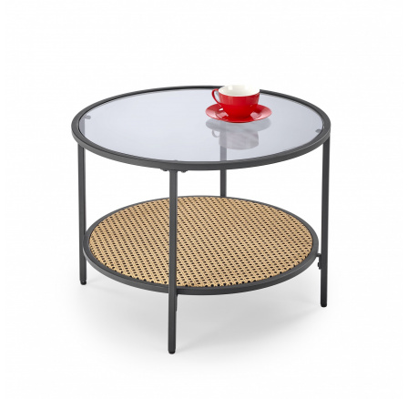 DAKOTA dohányzóasztal, füstös/természetes