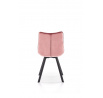 Étkezőszék K332 VELVET, Rózsaszín Bluvel 52/Fekete