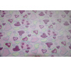 Deka mikroplyš 150x200 cm - fialová srdce