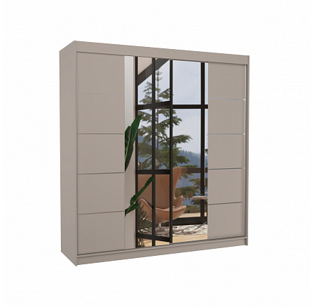 Tolóajtós szekrény tükörrel DALMATIA 200 Kašmír+Kašmír