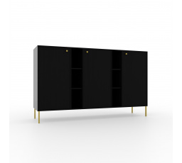 Komód 3D 6P Tili Fekete+Fekete