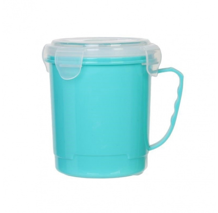 630 ml-es kék leveses bögre