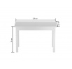 Fehér kihúzható asztal 120160x70 ST2-FX
