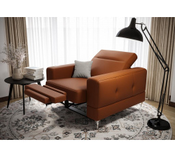 FOTEL MALIBU RELAX SKÓRA NATURALNA - Skóra pomarańczowa