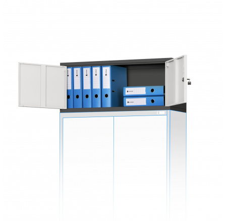 EVA szekrény toldalék, 900 x 380 x 400 mm, antracit-fehér