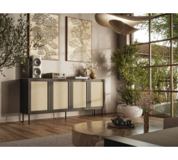 JUTA 200 komód, matt fekete