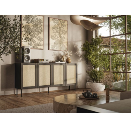 JUTA 200 komód, matt fekete